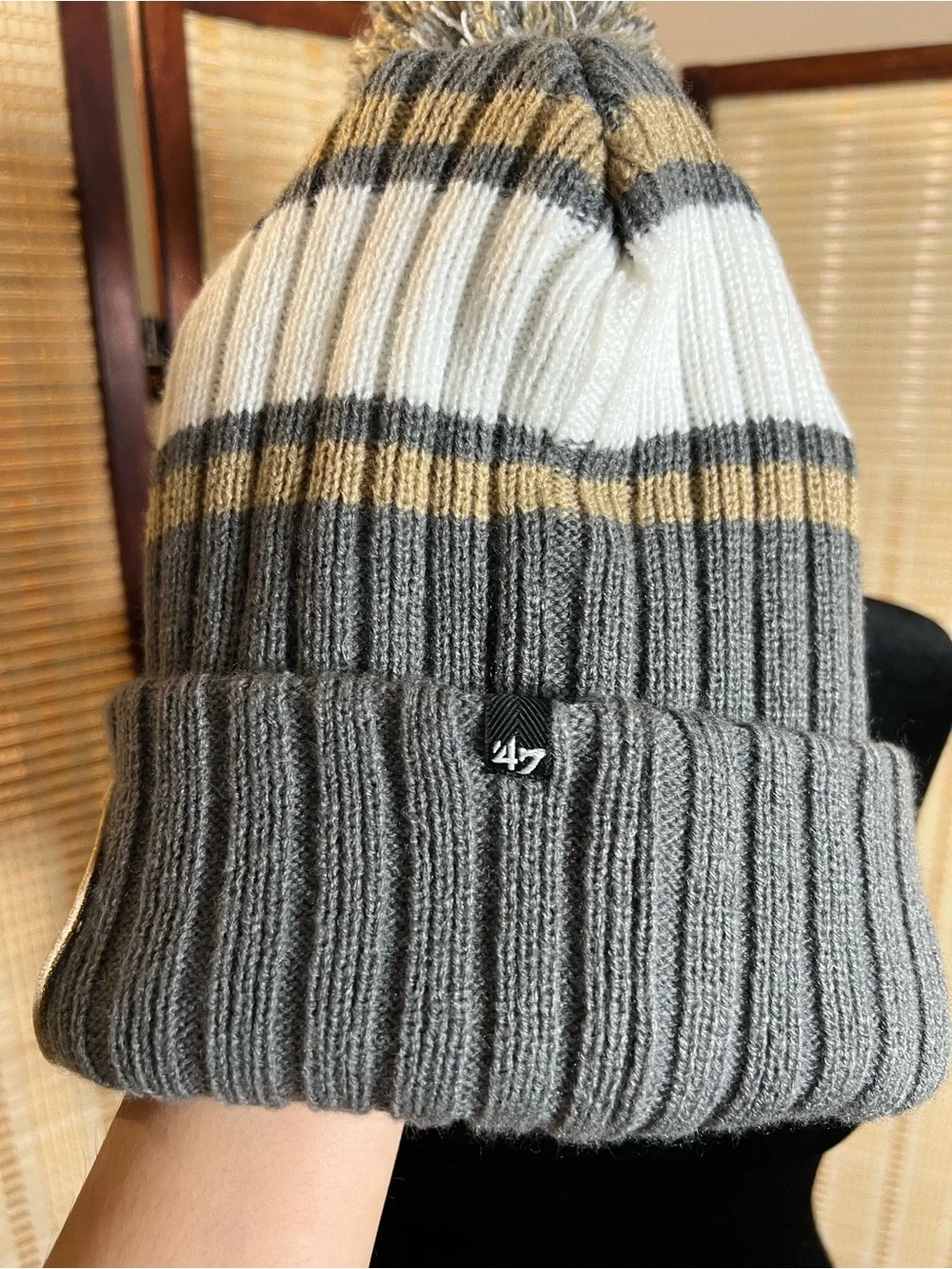 Official ‘47 Brand Arizona Diamondbacks 2023 World Series Cuffed Pom Beanie Knit